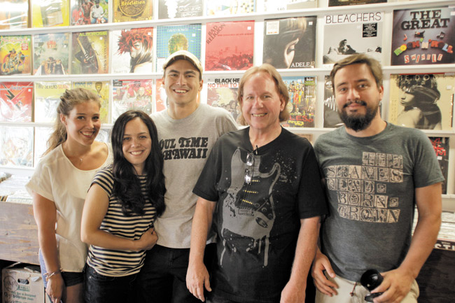 Pictured (from left): Elisa Kriezis, Leimomi Acia, Roger Bong, Mike Lundy and Rodrigo Pinto at Hungry Ear's new location on University and King 