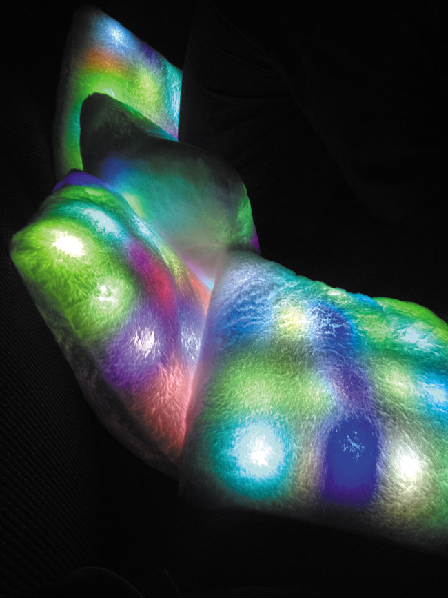 Glamb's new light-up pillows are a part of his recent apartment revamp NICOLETTA BUMBAC PHOTO