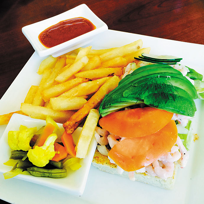 Open-Faced Shrimp Salad Sandwich 