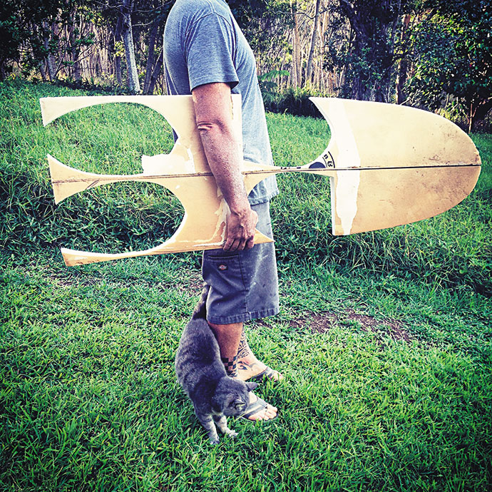Manukai Handboards features new handboards crafted from recycled boards, like this one 