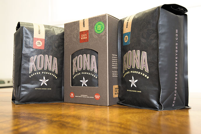 Kona Coffee Purveyors' Kona Fancy, Kona Extra Fancy and Kona Blend