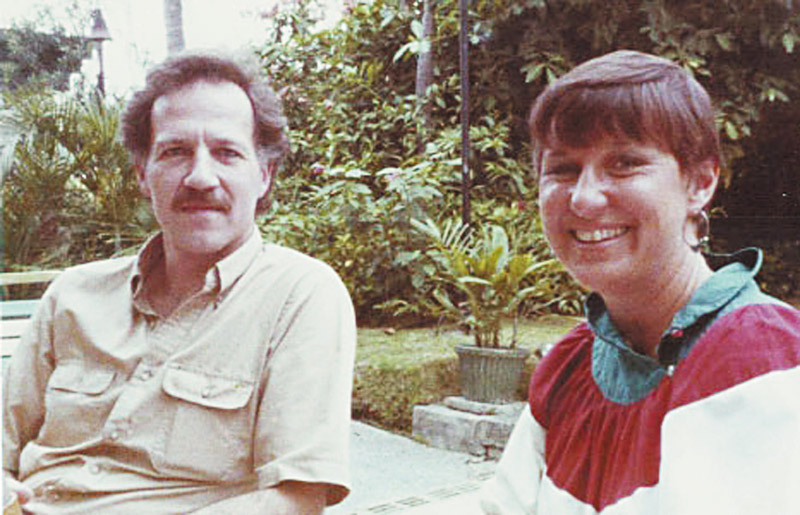 Jeannette Paulson Hereniko with filmmaker Werner Herzog in 1983 PHOTO COURTESY HONOLULU MUSEUM OF ART 