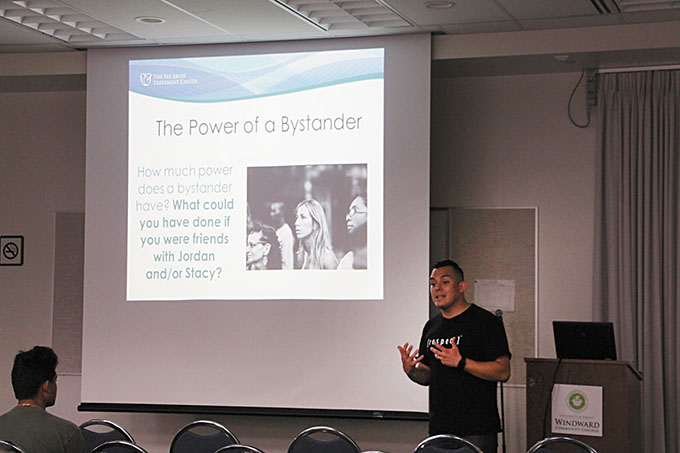 David Nisthal of SATC gave a presentation to Windward Community College students earlier this month CHRISTINA O'CONNOR PHOTO