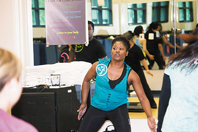 Tewauna Raymundo leads a Zumba class MISS T. FITNESS AND PRODUCTIONS PHOTO