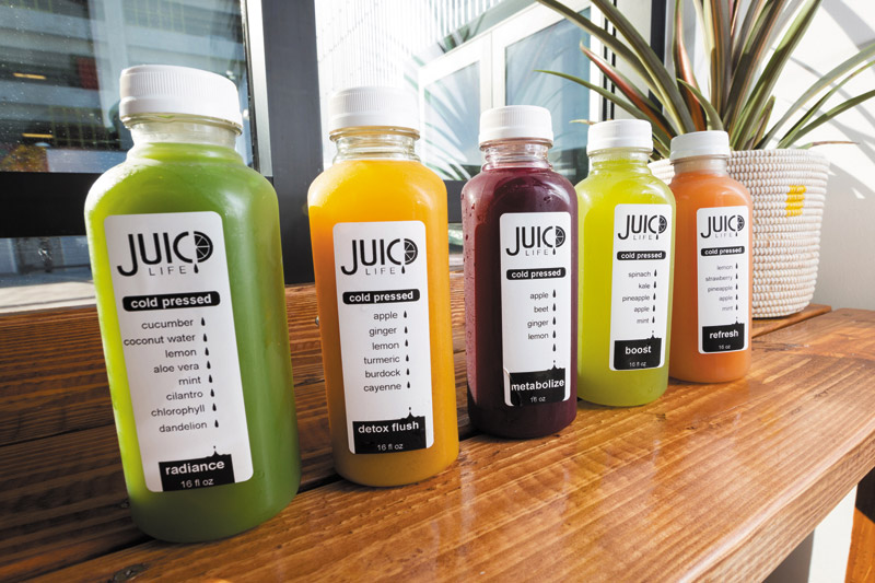 Assorted Juic'd Life cold-pressed options