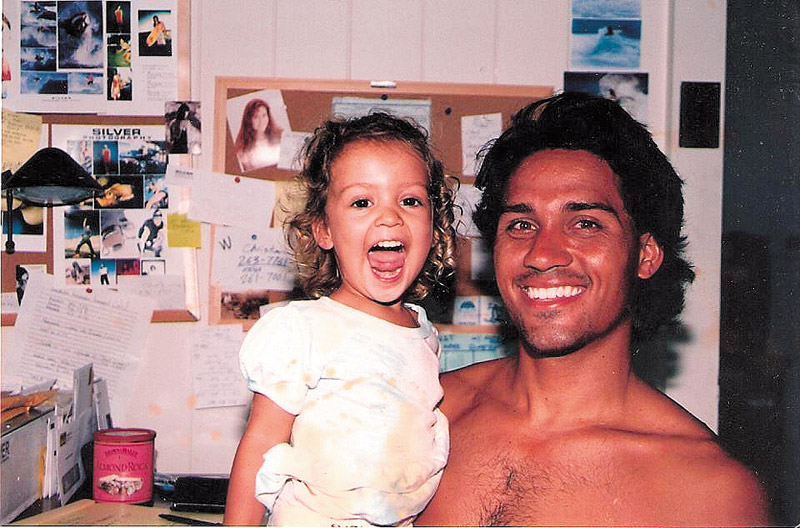 Amber Mozo as a toddler with her late father Jon PHOTO COURTESY NIKKI MOZO 