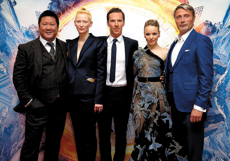 The author contemplates pop culture wins of 2016 — one being that audiences now call out underrepresentation in media. The cast of the Nepal-set ‘Doctor Strange,' for instance, featured Benedict Wong (left) as the only prominent Asian character. Here he is with other cast members (from left) Tilda Swinton, Benedict Cumberbatch, Rachel McAdams and Mads Mikkelsen. PHOTO BY JOEL RYAN/INVISION/AP